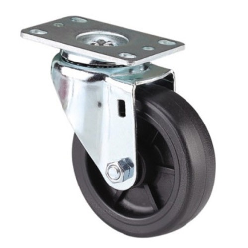 PP플라스틱 캐스터 바퀴 경하중용 평판 회전형